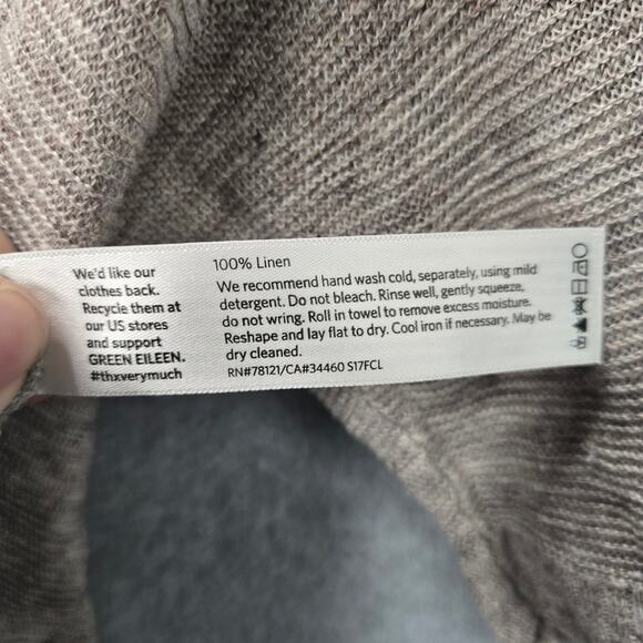 Eileen Fisher Bateau Neck Linen Tunic Top Size PM - Picture 5 of 5